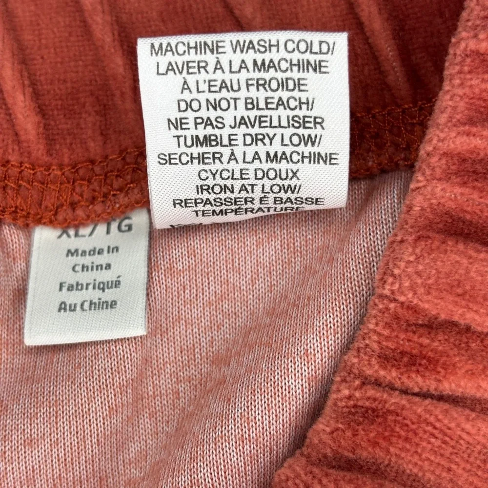 Daniel Buchler New York Rust Orange Velour Lounge Pajama Pants Mens XL